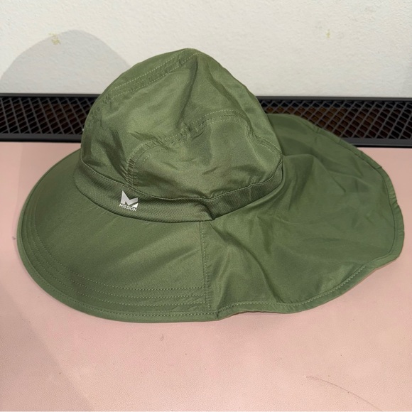 Mission Sun Defender Cooling Hat Neck Guard Flap Wide Brim UPF 50 Olive Green - Picture 3 of 9